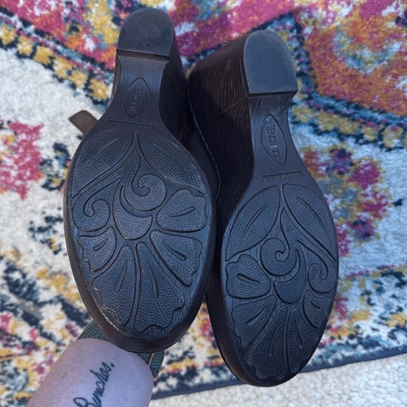 Born Brown Leather Sling Back Mule Clog Size 9 - Picture 3 of 8